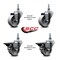 Service Caster 3 Inch Semi Steel 10 MM Threaded Stem Caster Set 2 Brakes SCC SCC-TS20S314-SSS-M1015-2-PLB-2 - alternate 5